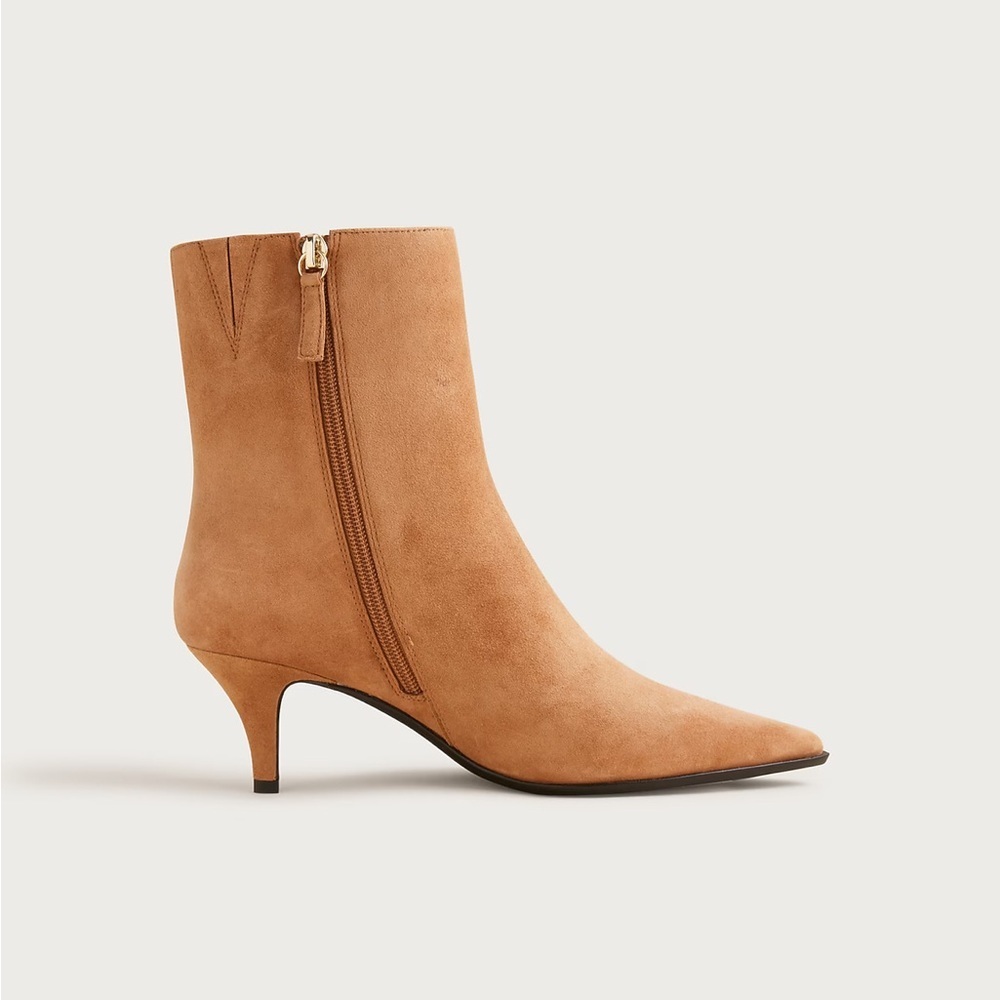 J crew blonde espresso New Stevie ankle boots in suede - Picture 4 of 9